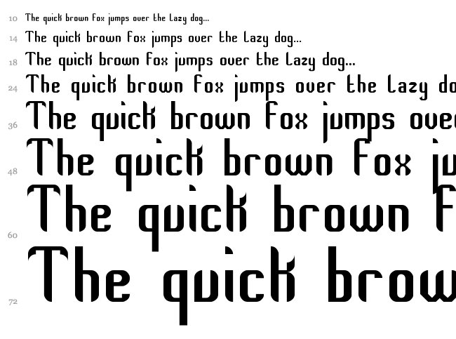 Thempo New St font waterfall